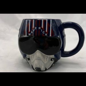 Silver Buffalo Top Gun Navy Pilot Maverick Helmet 3D Sculpted Ceramic Mug, 20 oz